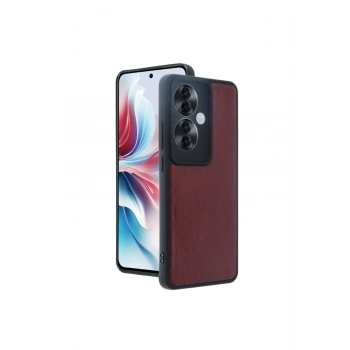 Oppo Reno 11f Kılıf Aras Deri Kapak - Bordo