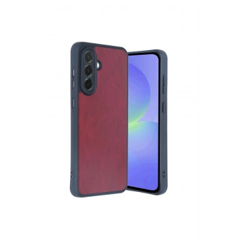 Samsung Galaxy A15 4g Kılıf Aras Deri Kapak - Bordo