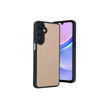Samsung Galaxy A15 4g Kılıf Aras Deri Kapak - Pudra