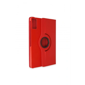 Huawei Honor Pad 10 12.1 Kılıf 360 Tablet Deri Kılıf - Kırmızı