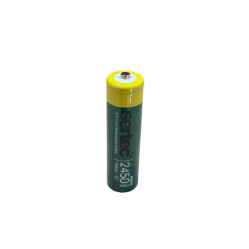 Sertec 18650 3.7v 2450 Mah 1c Li-ion Şarjlı Pil Başlı