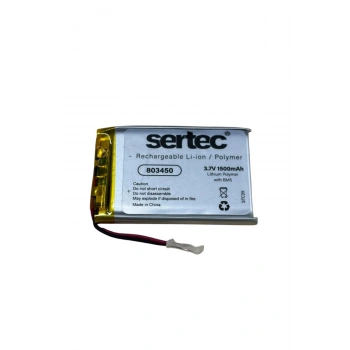Sertec 803450 3.7v 1500mah Li-polymer Pil (devreli/1.5a)