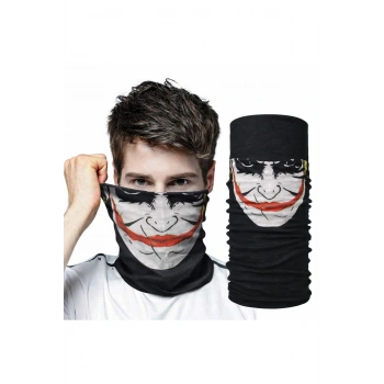Joker Desenli Çok Amaçlı Buff – Yüz, Boyun Ve Bandana Maskesi 5 No