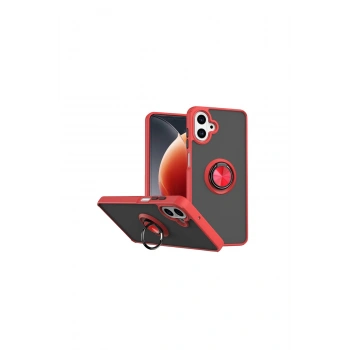 Samsung Galaxy A07 4g Montreal Yüzüklü Silikon Kapak - Kırmızı