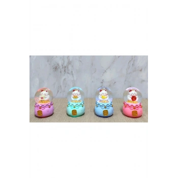 Şans Kedisi Işıklı Kar Küresi Alk4914