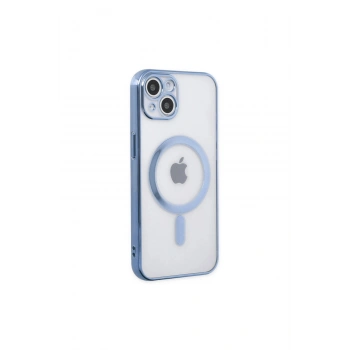 İphone 14 Plus Kılıf Magneticsafe Lazer Silikon - Sierra Blue