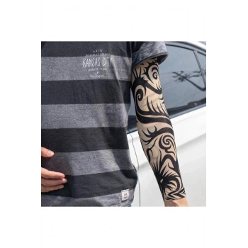 Giyilebilir Kol Dövmesi Çorap Dövme 3d Baskılı Kol Bacak Dövme 2 Adet Model 15