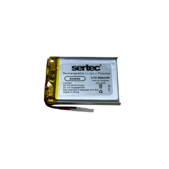 Sertec 523040 3.7v 600 Mah Li-polymer Pil (devreli/1.5a)