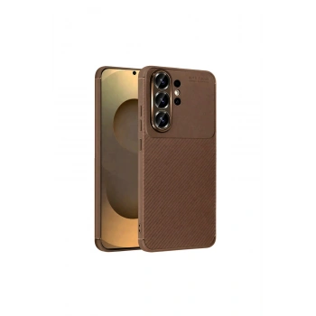Samsung Galaxy S26 Ultra Auto Focus Karbon Kapak - Kahverengi