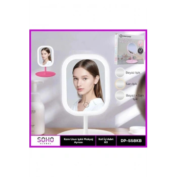 Kare Uzun Işıklı Makyaj Aynası