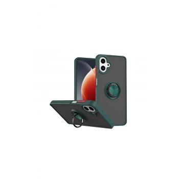 Samsung Galaxy A07 4g Montreal Yüzüklü Silikon Kapak - Yeşil