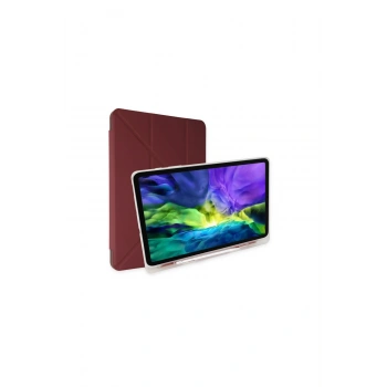 Samsung Galaxy X200 Tab A8 10.5 Kılıf Kalemlikli Mars Tablet Kılıfı - Mürdüm