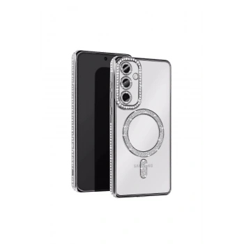 Samsung Galaxy S23 Fe Joke Simli Magneticsafe Kılıf - Gümüş