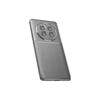Realme 12 Pro Plus Kılıf Auto Focus Karbon Kapak - Gri