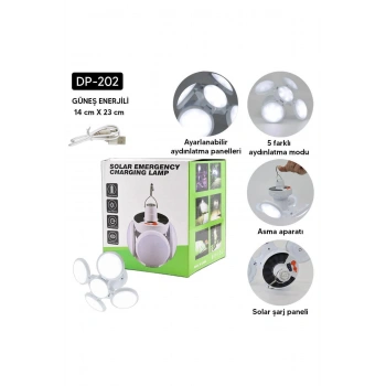 4lü Katlanır Solar Lamba