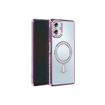 Samsung Galaxy A07 4g Joke Simli Magneticsafe Kılıf - Derin Mor