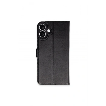 İphone 16 Plus Kılıf Trend S Plus Kapaklı Kılıf - Siyah