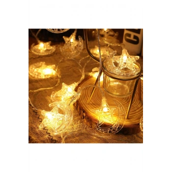 3m 20 Led 2 Kademeli Ay-yıldız Pilli Led Işık Mz-306