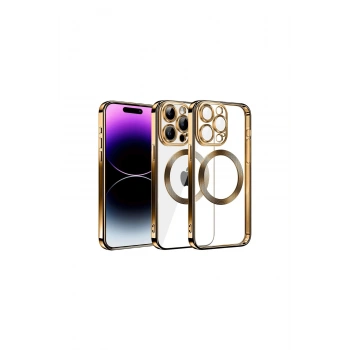 İphone 13 Pro Max Kılıf Slot Silikon - Gold
