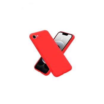 İphone 16e Kılıf Nano İçi Kadife Silikon - Kırmızı