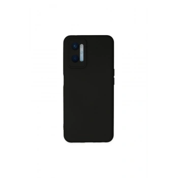 Oppo A96 Kılıf Nano İçi Kadife Silikon - Siyah