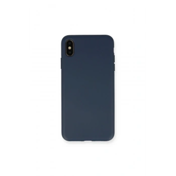 İphone Xs Max Kılıf Nano İçi Kadife Silikon - Lacivert