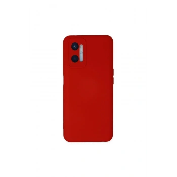Oppo A96 Kılıf Nano İçi Kadife Silikon - Kırmızı