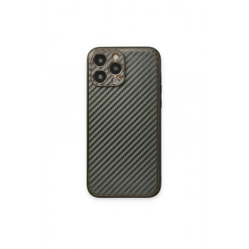 İphone 13 Pro Max Kılıf Coco Karbon Silikon - Füme