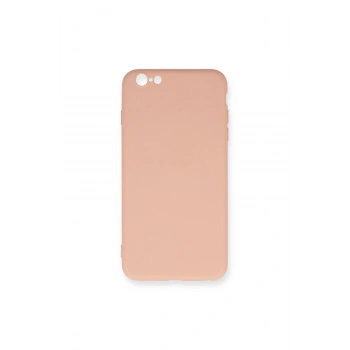 İphone 6 Plus Kılıf Nano İçi Kadife Silikon - Pudra