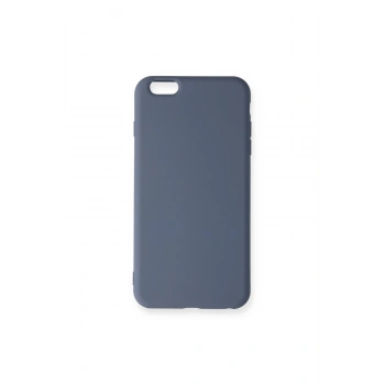 İphone 6 Plus Kılıf Nano İçi Kadife Silikon - Gri