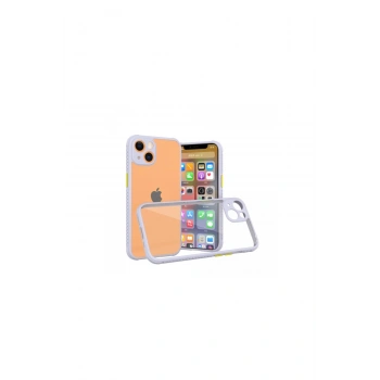 İphone 13 Mini Kılıf Miami Şeffaf Silikon - Lila