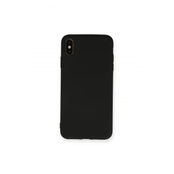 İphone Xs Max Kılıf Nano İçi Kadife Silikon - Siyah