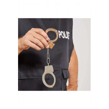 Metal Malzemeden İmal Anahtarlı Oyuncak Kelepçesi (5324)