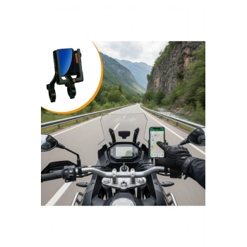 Evrensel Motosiklet Telefon Tutucu – Kaymaz, Kilitlenebilir Güvenli Tutuşlu, 360° Ayarlanabilir Gido
