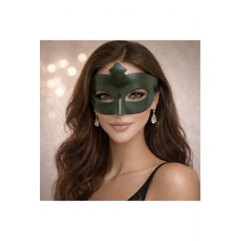 Haki Yeşil Gizemli Masquerade Maskesi