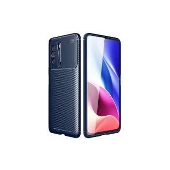 Poco F3 Kılıf Auto Focus Karbon Kapak - Lacivert