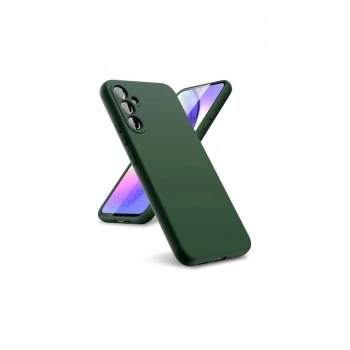 Samsung Galaxy A24 4g Kılıf First Silikon - Koyu Yeşil