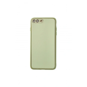 İphone 7 Plus Kılıf Coco Deri Silikon Kapak - Açık Yeşil