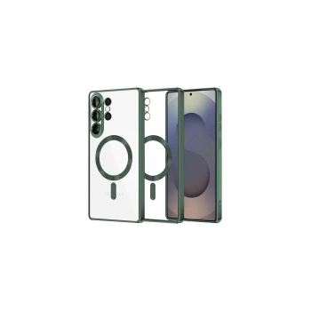 Samsung Galaxy S26 Ultra Kross Magneticsafe Kapak - Koyu Yeşil