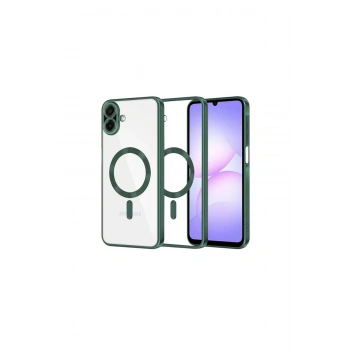 Samsung Galaxy A07 Kross Magneticsafe Kapak - Koyu Yeşil