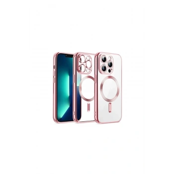 İphone 13 Pro Max Kılıf Kross Magneticsafe Kapak - Rose