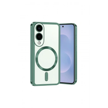 Samsung Galaxy S25 Edge Kross Magneticsafe Kapak - Koyu Yeşil