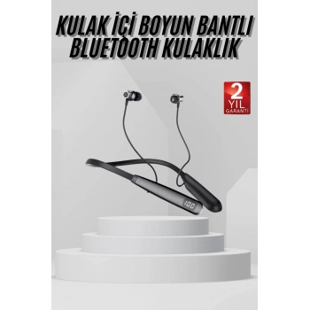 Boyun Askılı 100 Saat Kablosuz Kulaklık Göstergeli Bluetooth Kulaklık