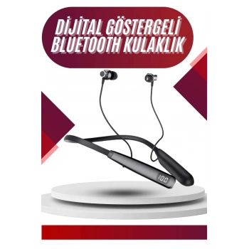 100 Saat Bluetooth Kulaklık Dijital Göstergeli ANC Özelliği Kablolu