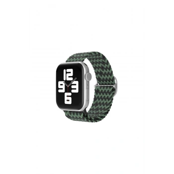 Watch 38mm Kordon (SAAT DEĞİLDİR) - Zigzag Yeşil-siyah