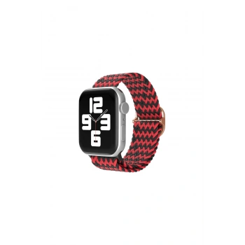 Watch 38mm Kordon (SAAT DEĞİLDİR) - Zigzag Kırmızı-siyah