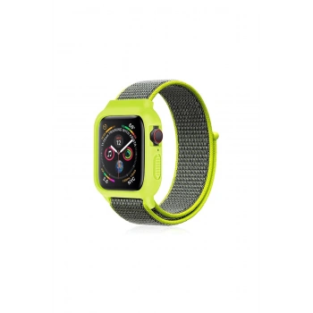 Watch 38mm Hasırlı Cırtcırtlı Kasalı Kordon (SAAT DEĞİLDİR) - Yeşil