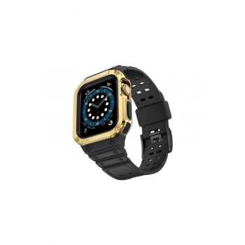 Watch 42mm Kr401 Silikon Kordon (SAAT DEĞİLDİR) - Siyah-gold