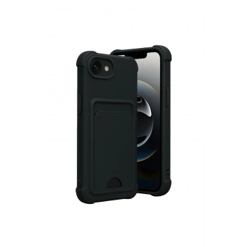 İphone 16e Kelvin Kartvizitli Silikon - Siyah