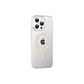 Joko İphone 15 Pro Max Move Taşlı Magsafe Kapak - Pembe